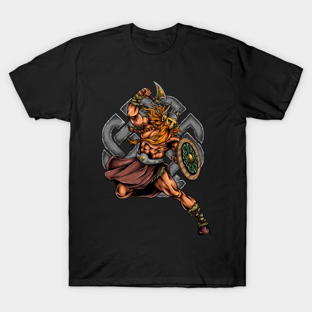 Viking Warrior T-Shirt by Merilinwitch